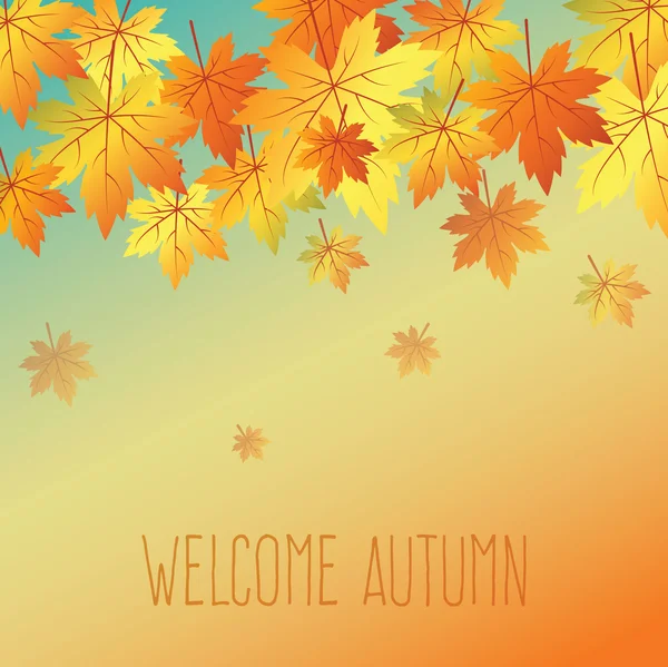 Fond d'automne aux couleurs chaudes — Image vectorielle