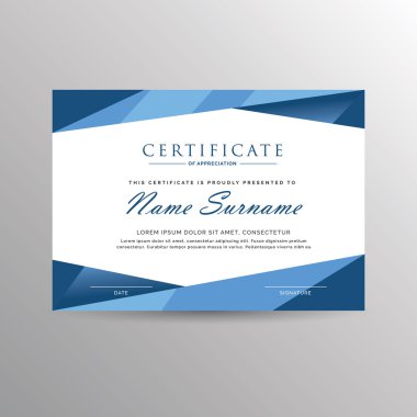 Başarı şablonu sertifikası