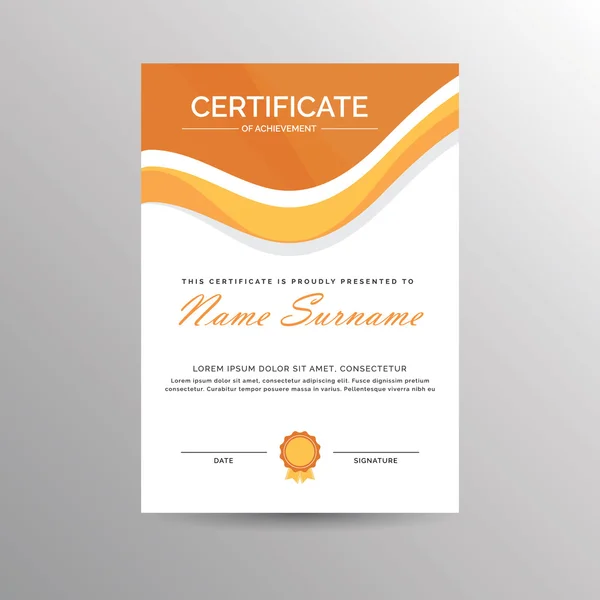 Certificate of achievement template — Stock Vector