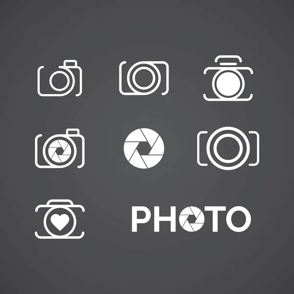 Set di loghi fotografici — Vettoriale Stock