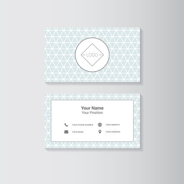 Kartvizit için basit geometrik şablon