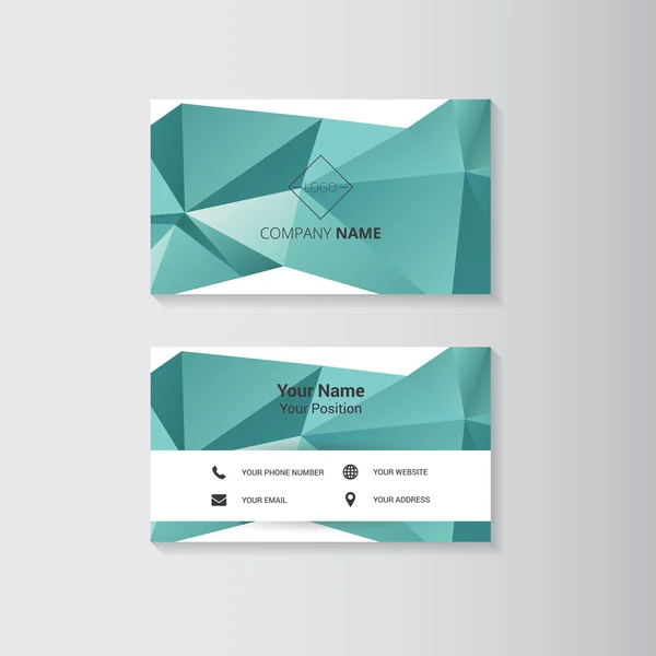 ビジネス カードの単純な幾何学的なテンプレート — ストックベクタ