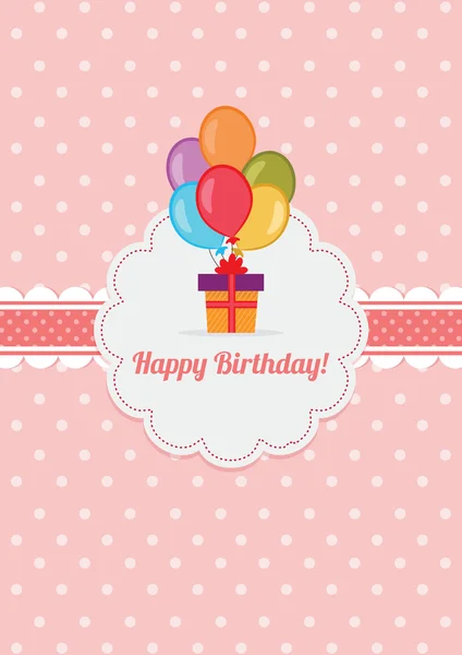 Birthday card template — Stock Vector