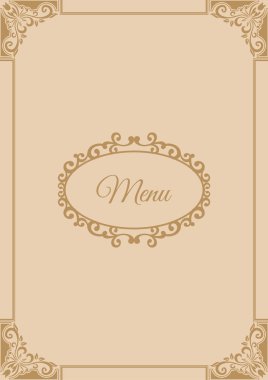 Restoran için menüsünden kapak