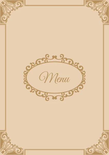 Menu cover for restaurant — Stock Vector