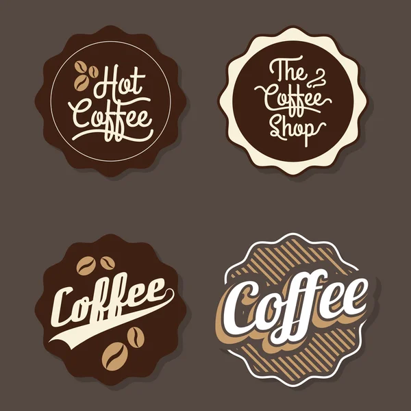 Quatre logos café — Image vectorielle