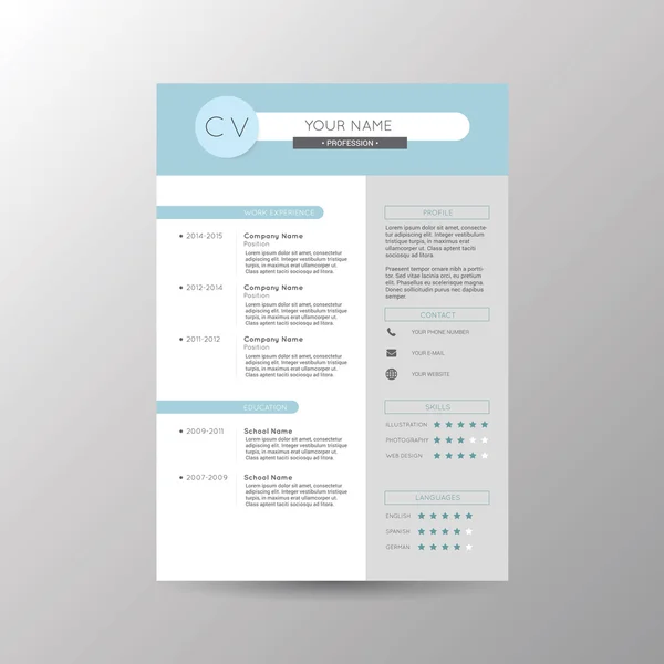 CV / modèle de CV — Image vectorielle