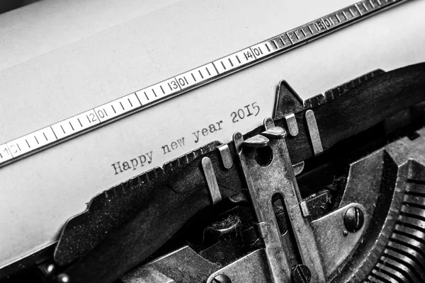 La vieja máquina de escribir - Feliz año nuevo 2015 —  Fotos de Stock