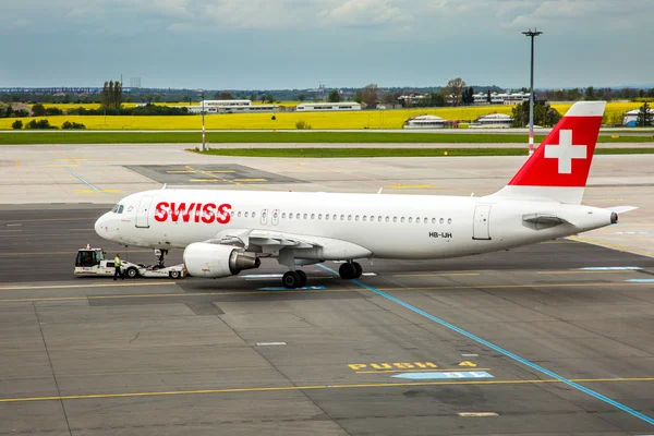 Swiss Air międzynarodowe linie Obraz Stockowy