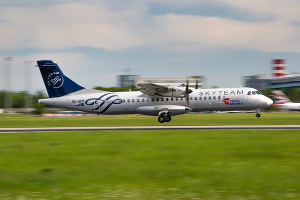 CSA - чеські авіалінії (Skyteam) — стокове фото
