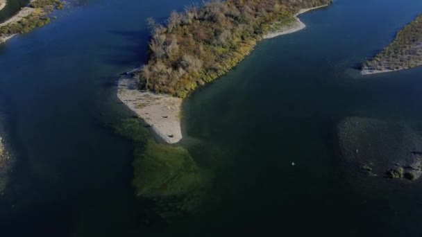 Volar Sobre Río Fraser Día Soleado — Vídeo de stock