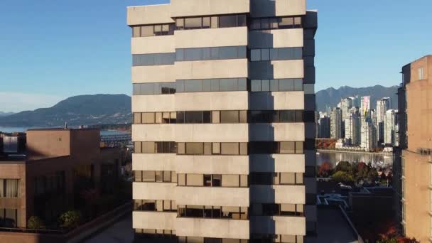 Inauguración Del Centro Vancouver Durante Otoño Con Árboles Coloridos — Vídeos de Stock