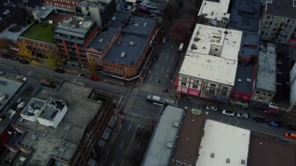 Vista Arriba Hacia Abajo Distrito Chinatown Vancouver — Vídeo de stock