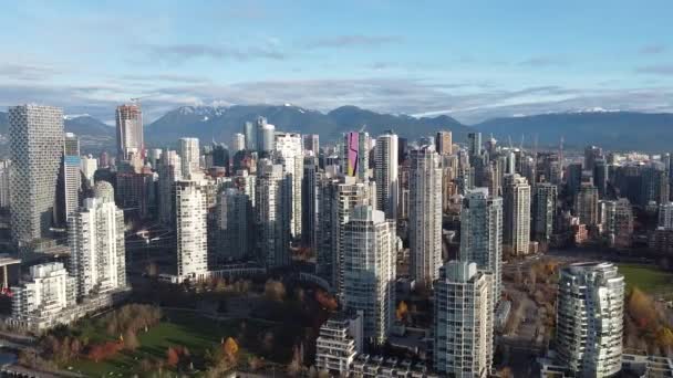 Survolez Vancouver Par Une Journée Ensoleillée Automne — Video