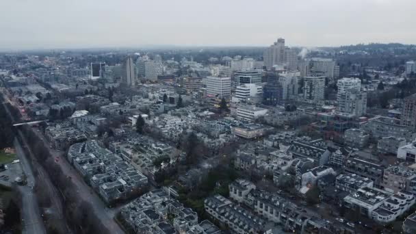 温哥华医院及周边地区的空中景观 — 图库视频影像