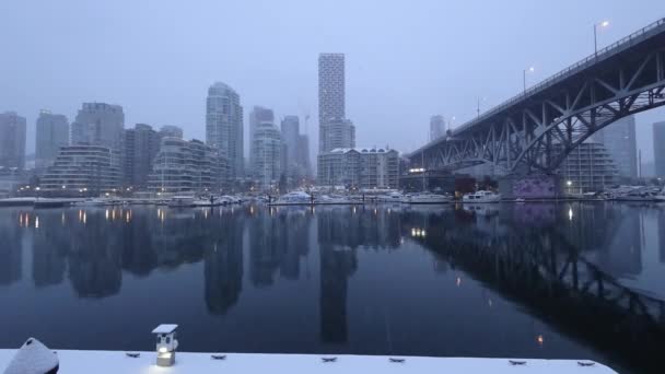 Timelapse Pont Granville Centre Ville Vancouver Par Une Journée Hiver — Video