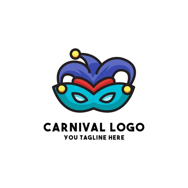 Karneval Logo Konzept Design Modern — Stockvektor
