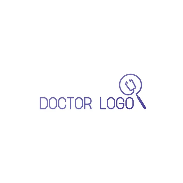 Logo Dokter Kesehatan Konsep Seni Modern - Stok Vektor