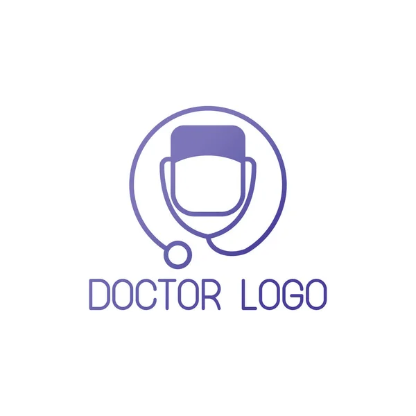 Doctor Logo Health Modern Concept Art — Stock Vector