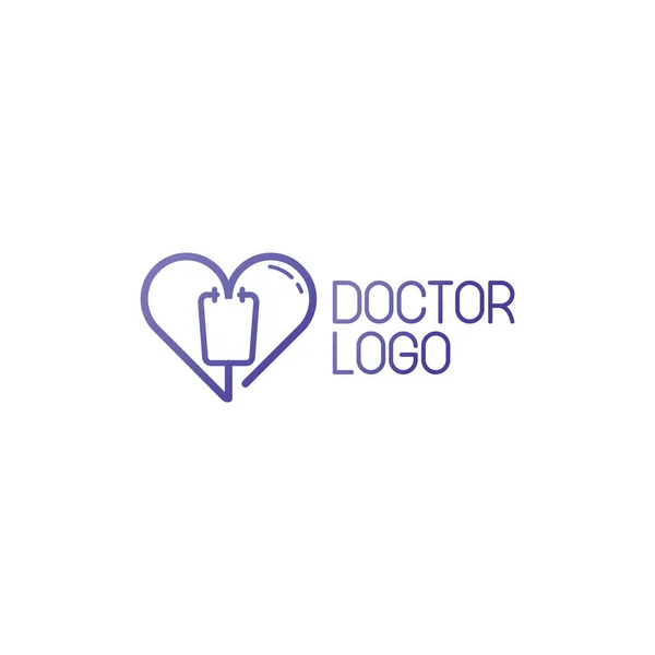 Logo Dokter Kesehatan Konsep Seni Modern - Stok Vektor