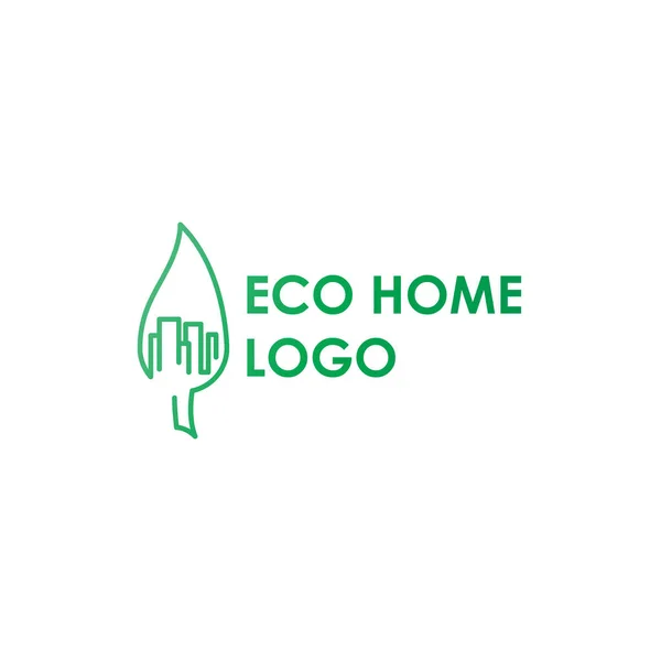 Eco Home Logo Modernes Konzept Design — Stockvektor