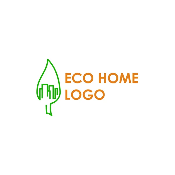 Eco Home Logo Nowoczesny Projekt Koncepcyjny — Wektor stockowy