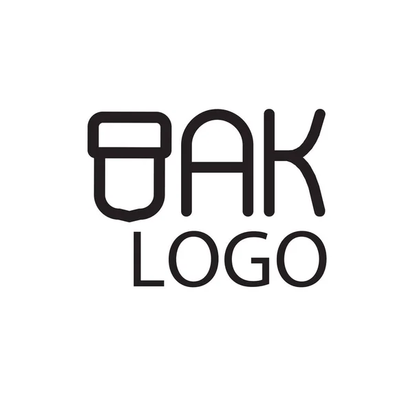 Meşe Logosu Tasarımı Modern Tasarım — Stok Vektör