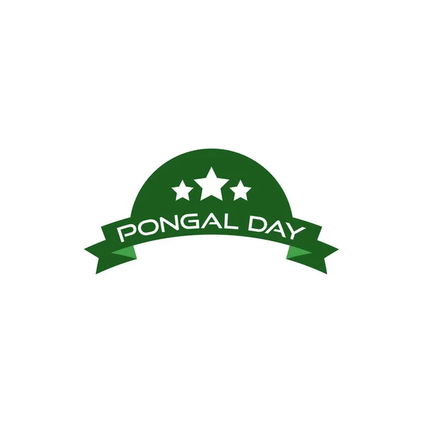 Pongal Dia Logotipo Design Arte Moderna — Vetor de Stock