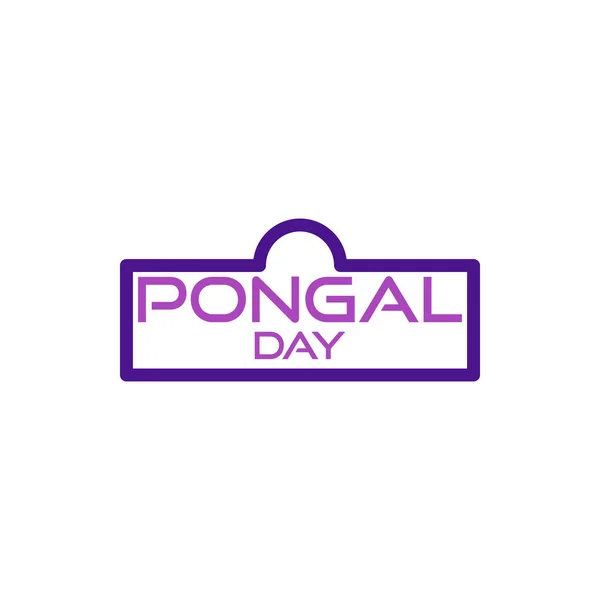 Pongal Day Logo Design Art Modern — стоковый вектор