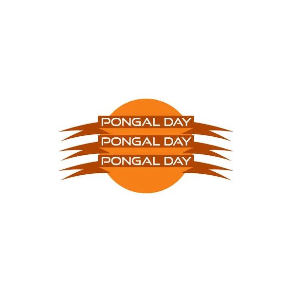 Pongal Day Logo Design Art Modern — стоковый вектор