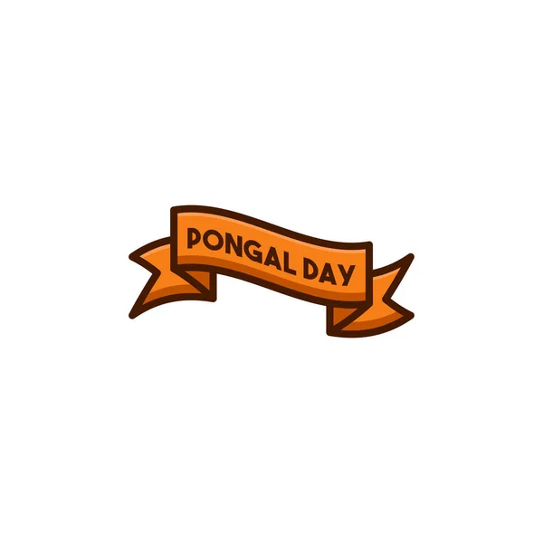 Pongal Day Logo Design Art Modern — стоковый вектор