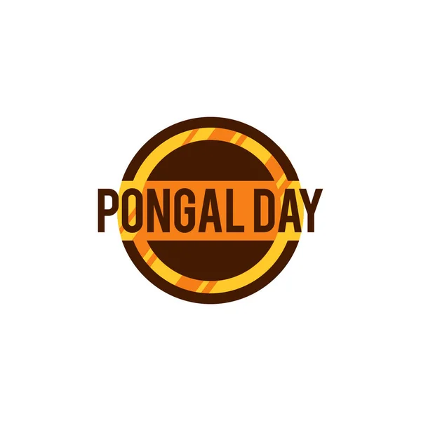 Pongal Dzień Logo Design Sztuka Nowoczesny — Wektor stockowy