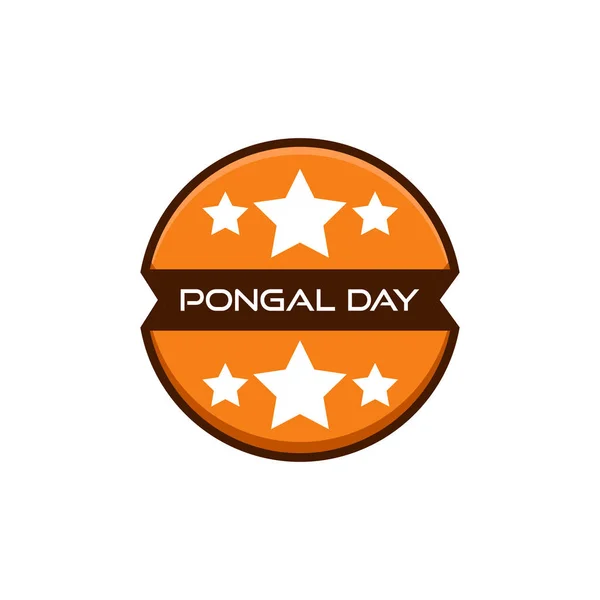 Pongal Dia Logotipo Design Arte Moderna — Vetor de Stock