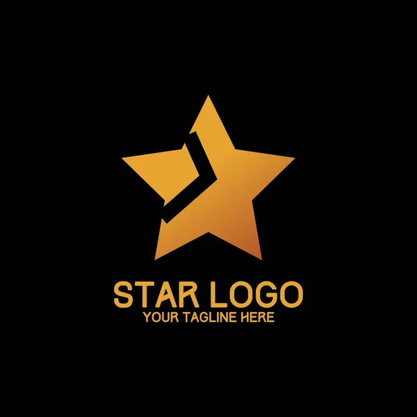 Start Logo Design Modern Concept Art Orange — Vector de stock