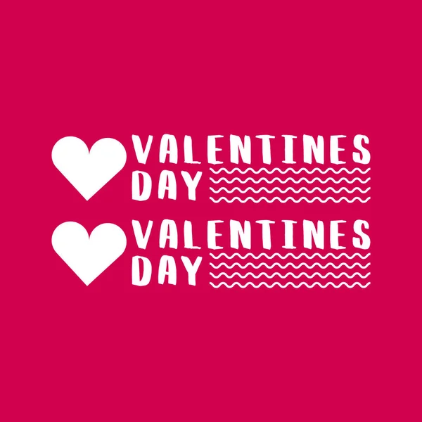Valentines Day Logo Design Concept Typo — Stockový vektor