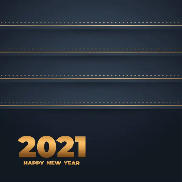 Mutlu Yeni Yıl Altın Tasarımı Lüks Geçmişi Olan Modern — Stok Vektör