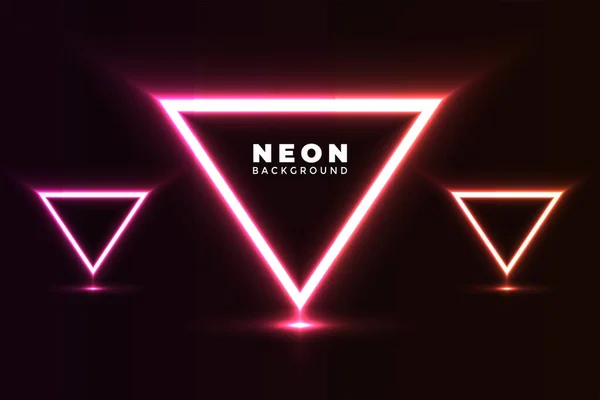 Triangle Neon Modern Background — Stock Vector