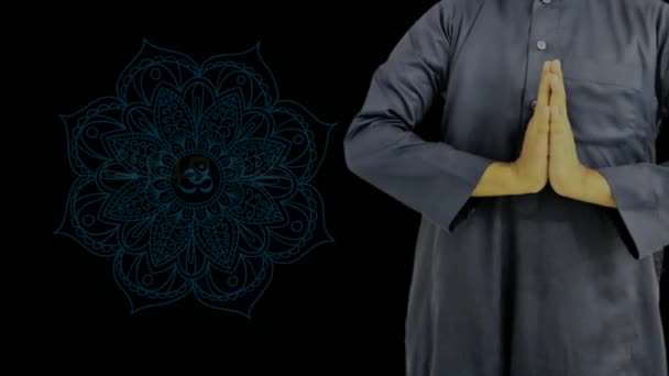 Eid Mubarak Greeting Card Quotes Eid Adha — Stock Video