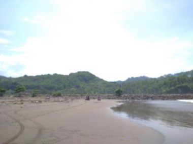 Plaj bulanık görüntüsü odak dışı