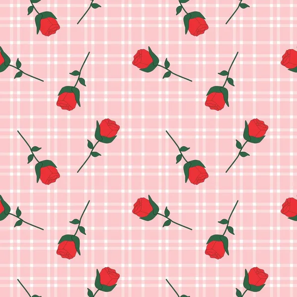 Modèle Gingham Sans Couture Illustrations Vectorielles Texture Carrés Losanges Pour — Image vectorielle