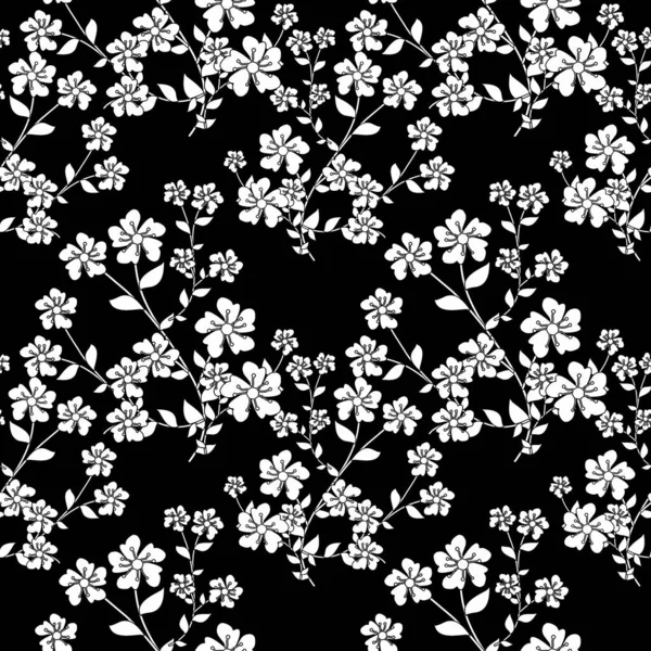 Motif Sans Couture Avec Motifs Floraux Capables Imprimer Pour Les — Image vectorielle