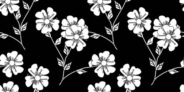 Nahtloses Muster Mit Floralen Motiven Das Für Stoffe Tischdecken Decken — Stockvektor