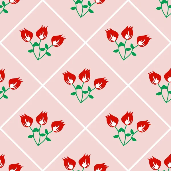 Patrón Sin Costuras Con Motivos Florales Capaz Imprimir Para Paños — Archivo Imágenes Vectoriales