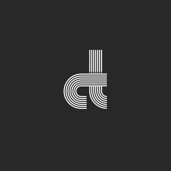 Letras CT logotipo monograma, C combinación T línea delgada superposición de estilo, emblema de la tarjeta de visita elemento de diseño moderno — Vector de stock