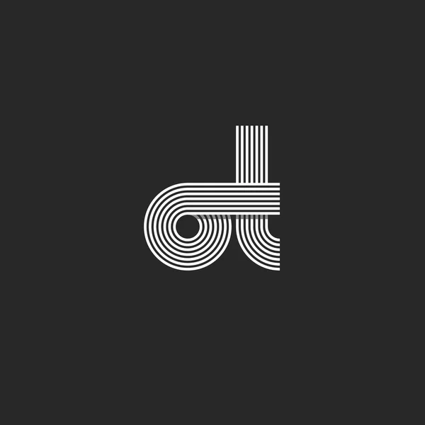 Logo Ot harfler satır monogram ince — Stok Vektör