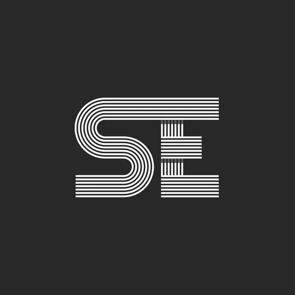 Modern logo SE letter monogram — Stock Vector