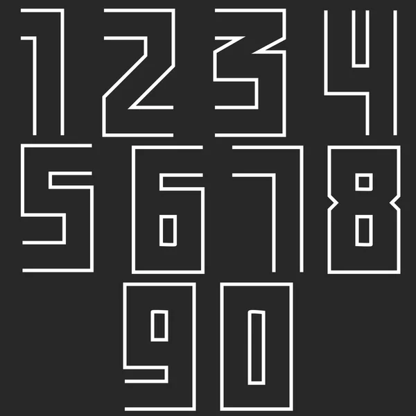 Monogramme numéros hipster ensemble — Image vectorielle