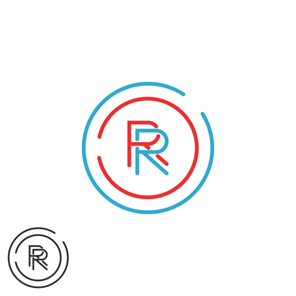 Combination RR logo — Stock Vector