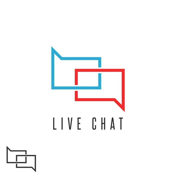 Logo Chat en vivo — Archivo Imágenes Vectoriales