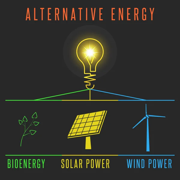 Alternative energy concept — Stock Vector